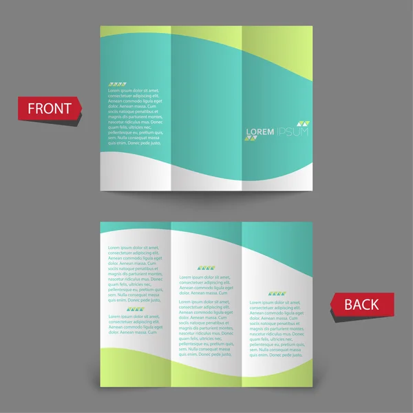 Diseño de folleto de pliegue triple . — Vector de stock