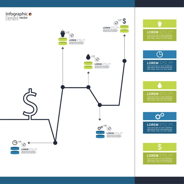 Cuadro comparativo con plantillas para presentación — Vector de stock