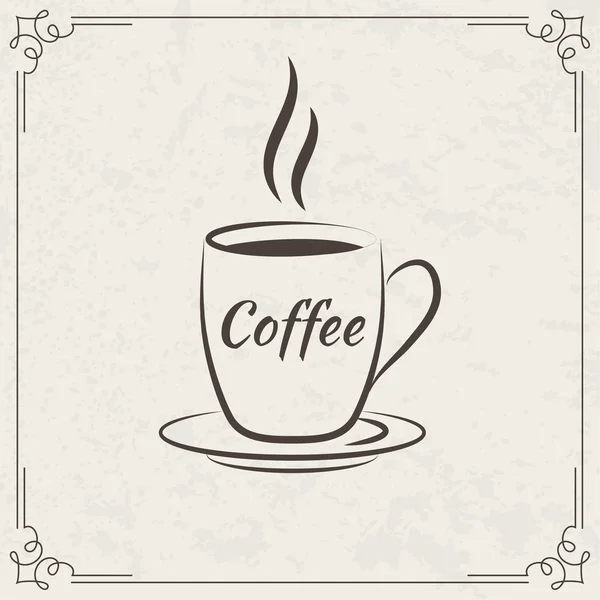 Kaffee-Design für Speisekarte — Stockvektor