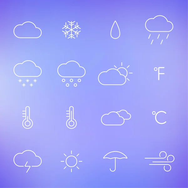 Définir les icônes météo . — Image vectorielle