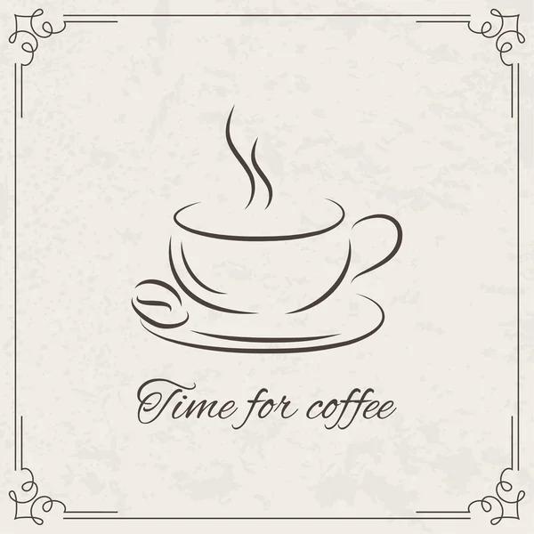 Diseño de café para menú — Vector de stock