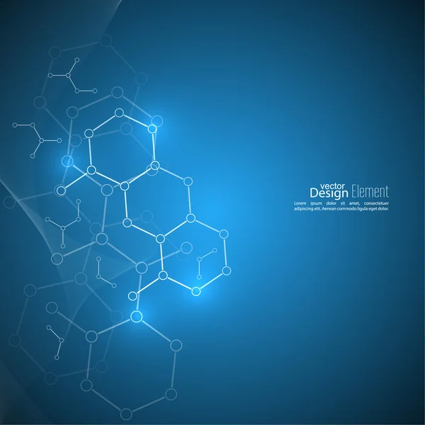 Abstracte achtergrond met dna molecule structuur Stockillustratie