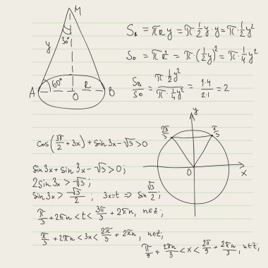 Matematiksel formüller ile vektör desen