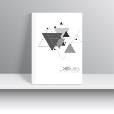 Dergi kapağı desenli, hipster üçgen.