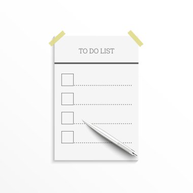 Defter ile yapılacaklar listesi.