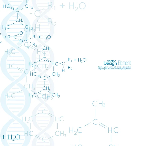Fondo abstracto con estructura de molécula de ADN — Vector de stock