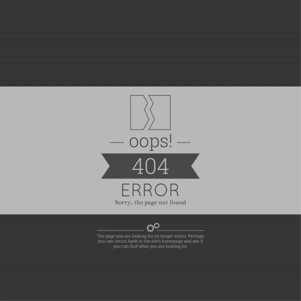 Oops. 404 error. Sorry, page not found. — Stock Vector