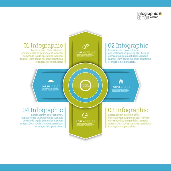 Comparative chart with templates for presentation — Stock Vector