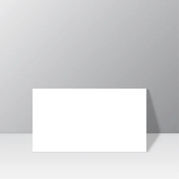 Blanc blanc stationnaire près du mur avec ombre . — Image vectorielle