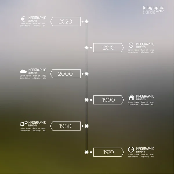 Timeline Infographic with arrows and pointers. — Stock Vector