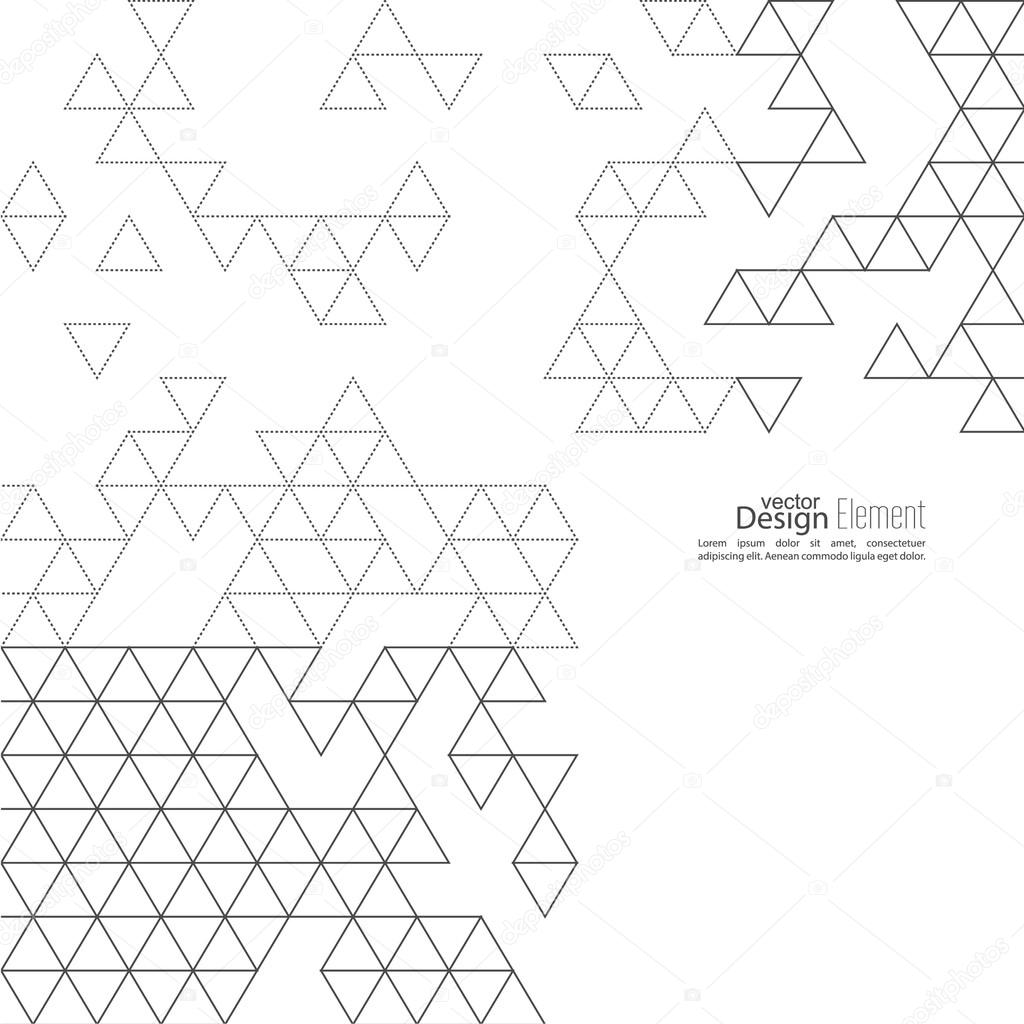 Creative abstract triangle pattern. Polygonal  background. Hipst