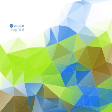 Üçgen ve çokgen örgülü soyut vektör arkaplanı