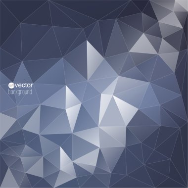 Üçgen ve çokgen örgülü soyut vektör arkaplanı