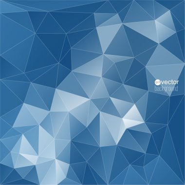 Üçgen ve çokgen örgülü soyut vektör arkaplanı