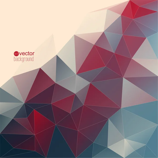 Fondo vectorial abstracto con triángulos y malla poligonal — Vector de stock