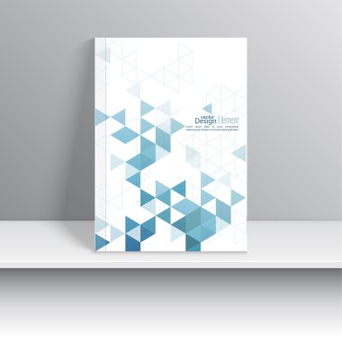 Dergi kapağı desenli, hipster üçgen.