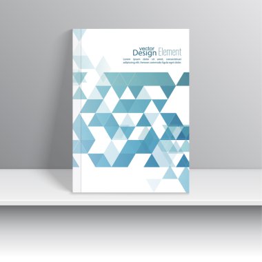 Dergi kapağı desenli, hipster üçgen.