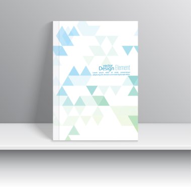 Dergi kapağı desenli, hipster üçgen.