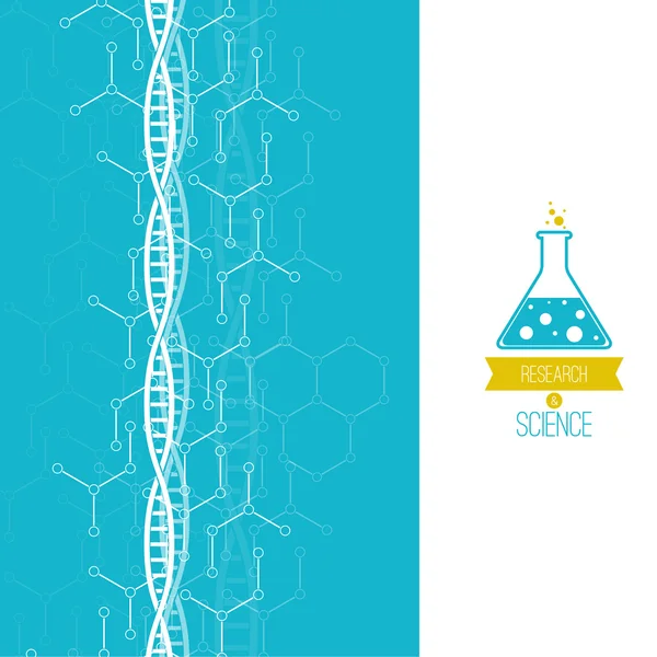 Fond abstrait avec structure moléculaire de l'ADN — Image vectorielle