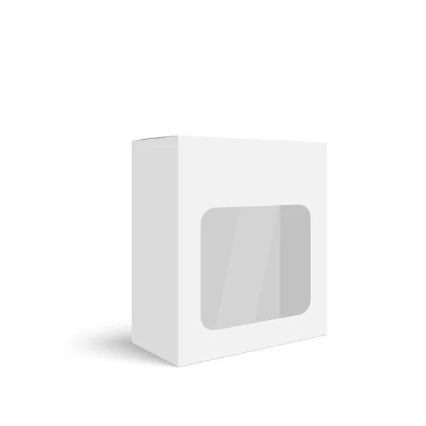 Paket beyaz kutu — Stok Vektör