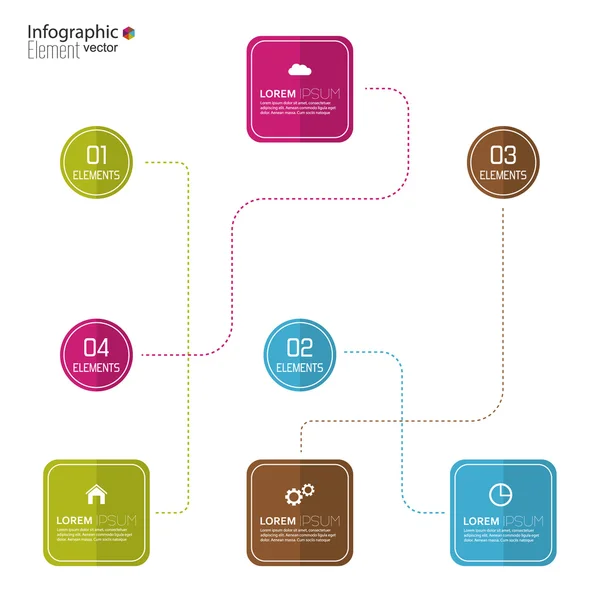 Cuadro comparativo con plantillas para presentación — Vector de stock