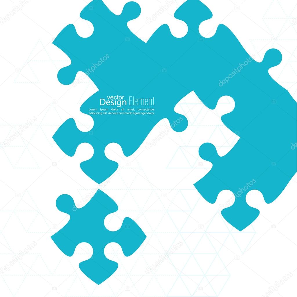 Vector abstract background from pieces of puzzle
