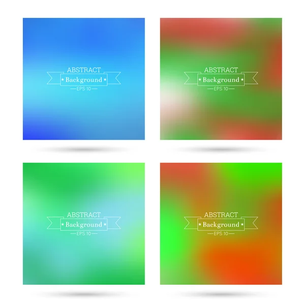 Reeks van kleurrijke abstracte achtergronden vector wazig. — Stockvector