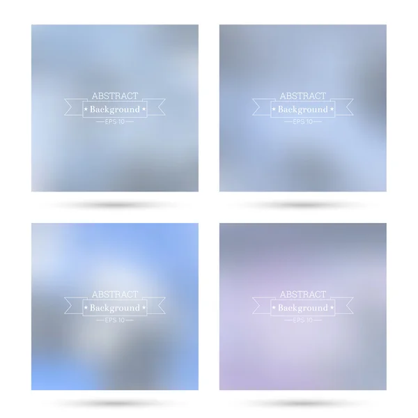 Set of vector colorful abstract backgrounds blurred. — Stock Vector