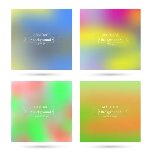 Reeks van kleurrijke abstracte achtergronden vector wazig. — Stockvector