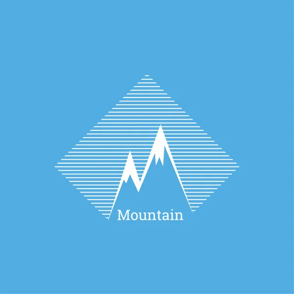 Montañas en caja . — Vector de stock