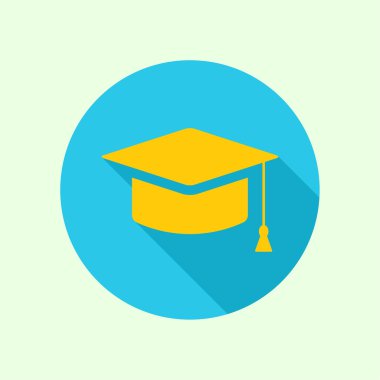 Kolej veya Mezuniyet kap vektör simgesi