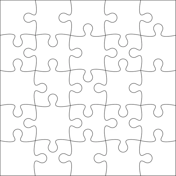 Puzzle Puzzle blanc — Image vectorielle