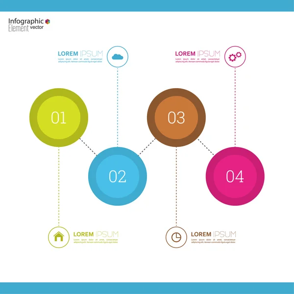 Cuadro comparativo con plantillas para presentación — Vector de stock