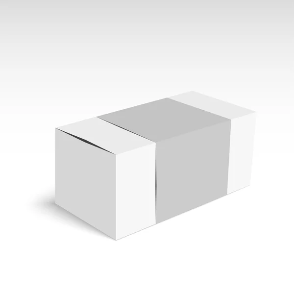 Pacchetto scatola bianca — Vettoriale Stock