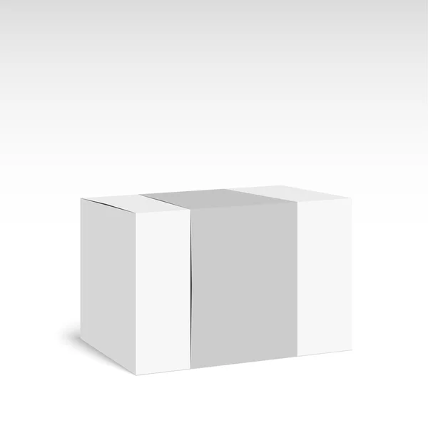 Paquete caja blanca — Vector de stock