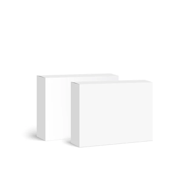 白いパッケージ ボックス — ストックベクタ