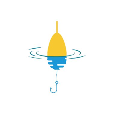 Float, fishing line and hook. clipart