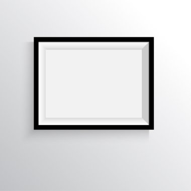 Siyah çerçeve resim veya fotoğraf üstünde belgili tanımlık duvar için.