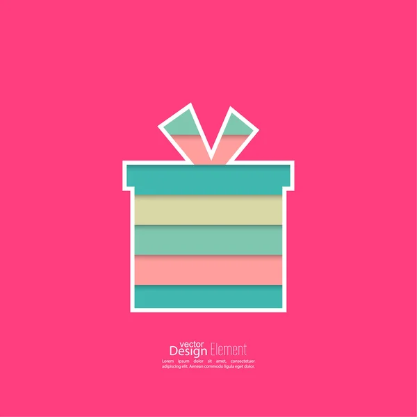 Gift box with a bow — Stock Vector