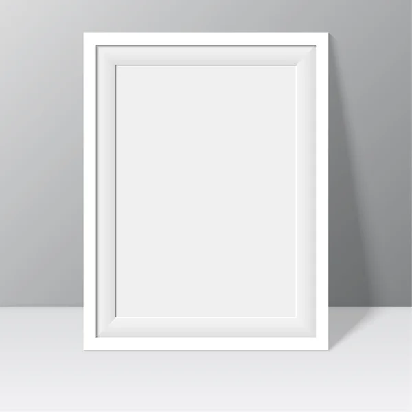 Weißer Rahmen für Gemälde oder Fotografien — Stockvektor