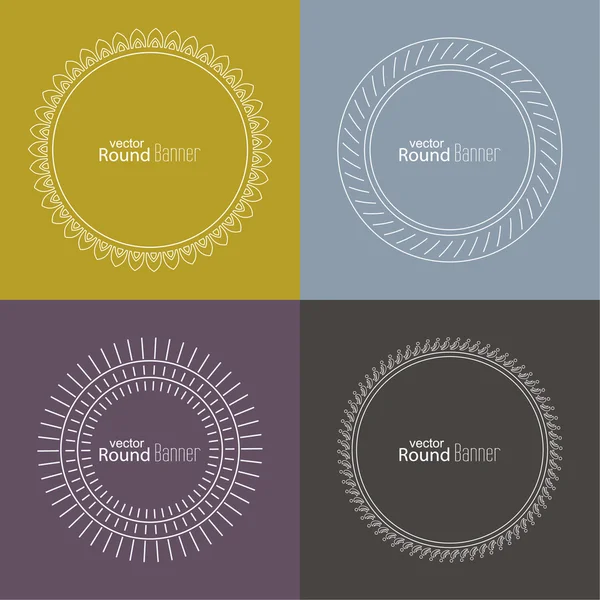 Set of vector round banners — Stock Vector