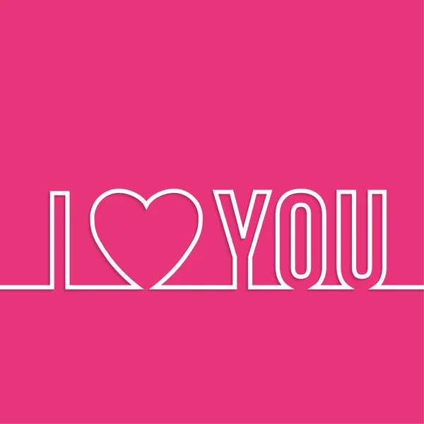 Lettering. I love you. — Stock Vector