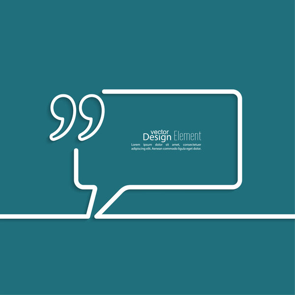 Quotation Mark Speech Bubble