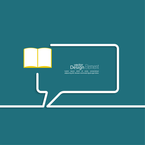 Открытая книга с пространством для высказываний
