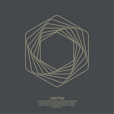 Altıgen bir geometri ile arka plan