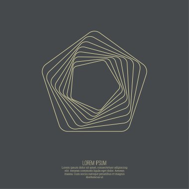 Pentagon geometri ile arka plan