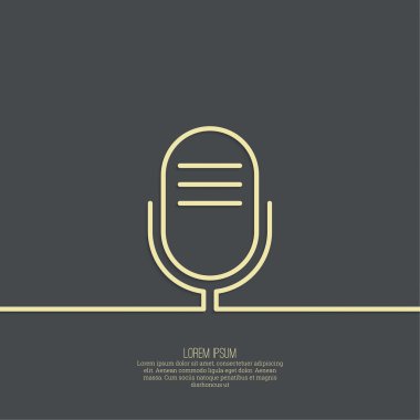 Abstract background with an old microphone clipart