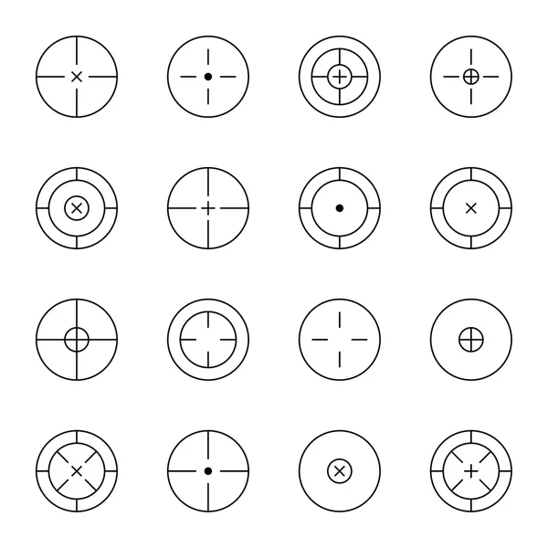 Набор различных типов перекрестий — стоковый вектор