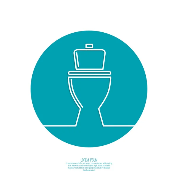 Icône de toilette — Image vectorielle