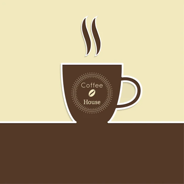 Fondo abstracto con una taza de café — Vector de stock